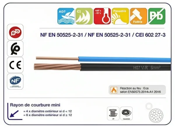 Câble rigide U500V