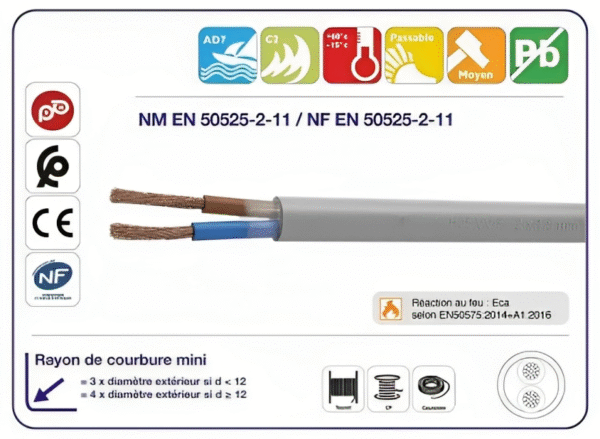 Câble souple multi conducteur